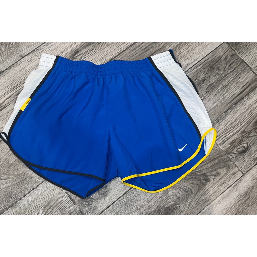Nike Dri Fit Women Blue Running Shorts Athletic Performance Size L